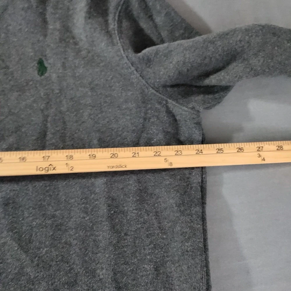 Polo Ralph Lauren Gray Mock Neck 1/4 Zip Pullover‎ Long Sleeve Y2K Sweater Men L